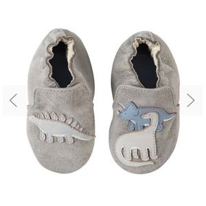 Like New Robeez Ramsey Soft Soles Grey Size 12-18 months Worn Twice Inside